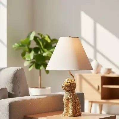 Aurea Unique Animal Table Lamp - Dog Sculptural Accent Lighting for Bedroom & Living Room