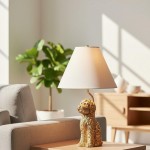 Aurea Unique Animal Table Lamp - Dog Sculptural Accent Lighting for Bedroom & Living Room