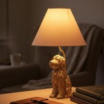 Aurea Unique Animal Table Lamp - Dog Sculptural Accent Lighting for Bedroom & Living Room