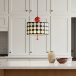 Solivra Scandinavian Round Lattice LED Drum Pendant Light