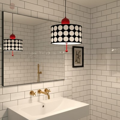 Solivra Scandinavian Round Lattice LED Drum Pendant Light