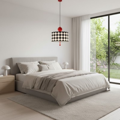 Solivra Nordic Round Lattice LED Drum Pendant Light