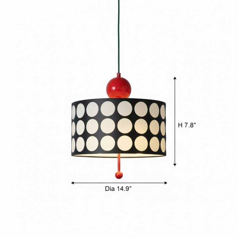 Solivra Scandinavian Round Lattice LED Drum Pendant Light