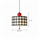 Solivra Scandinavian Round Lattice LED Drum Pendant Light