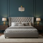 Solivra Scandinavian Round Lattice LED Drum Pendant Light