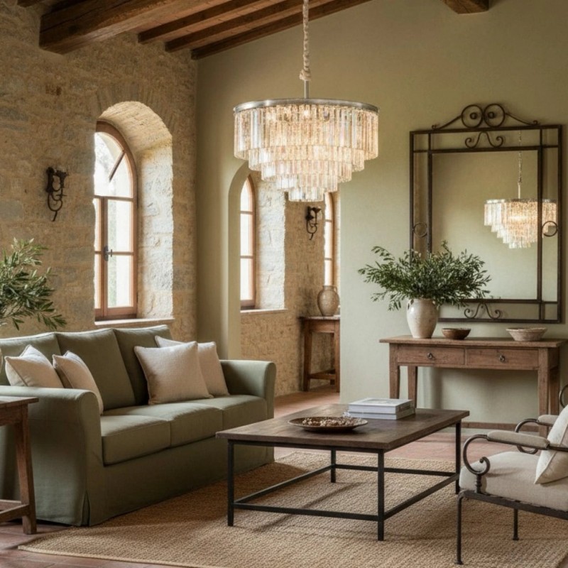 Guinevere Vintage Luxury Tiered Round Crystal Chandelier