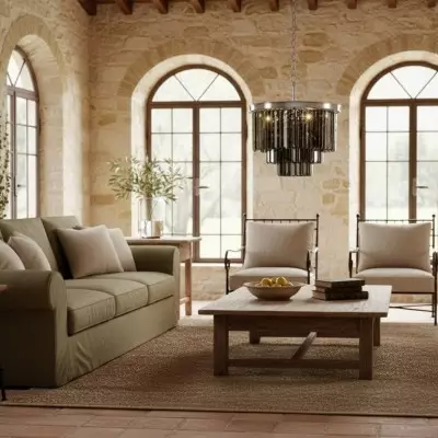 Guinevere Vintage Luxury Tiered Round Crystal Chandelier