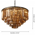 Guinevere Vintage Luxury Tiered Round Crystal Chandelier