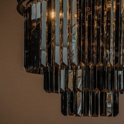 Guinevere Vintage Luxury Tiered Round Crystal Chandelier