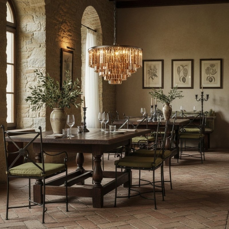 Guinevere Vintage Luxury Tiered Round Crystal Chandelier