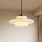 Benjin Modern Colorful Trumpet Glass Pendant Light