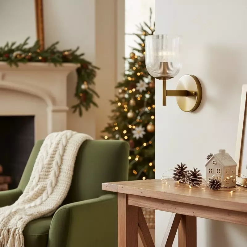 Alain Cooper Ribbed Glass Wall Sconce