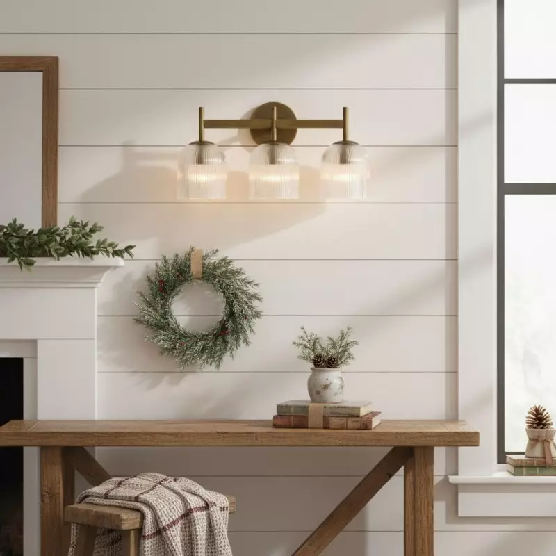 Alain Cooper Ribbed Glass Wall Sconce