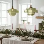 Yves Contemporary Tiered Green Glass Pendant Light
