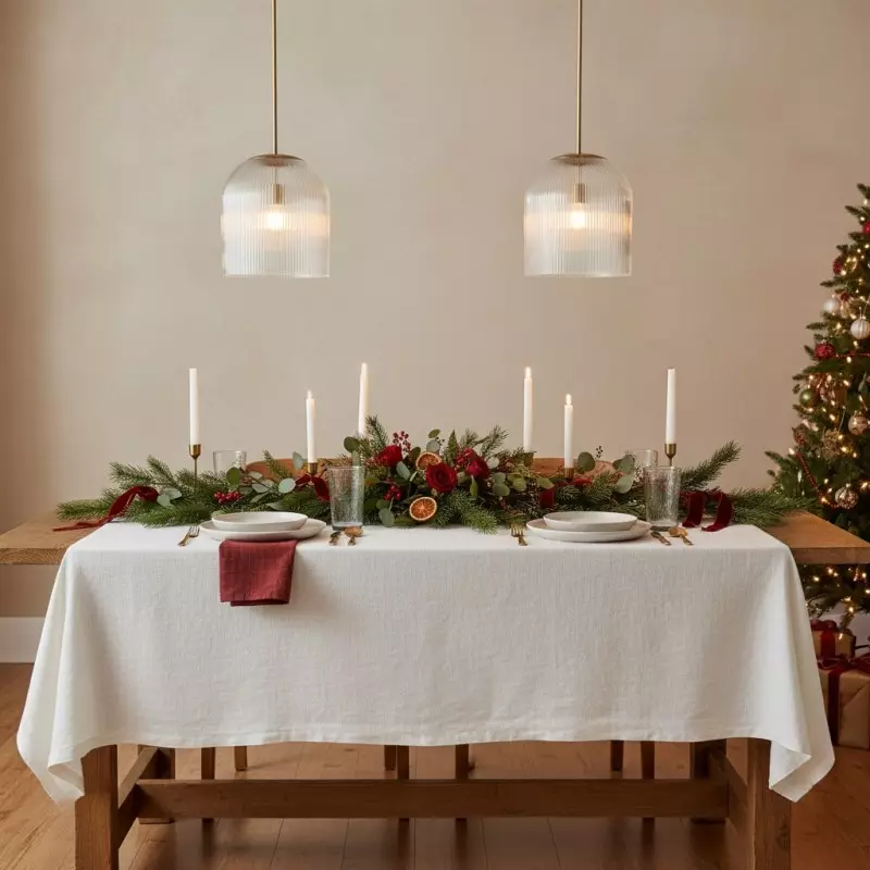 Alain Farmhouse Cooper Ribbed Glass Pendant Light