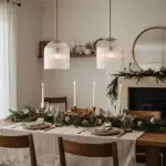 Alain Farmhouse Cooper Ribbed Glass Pendant Light