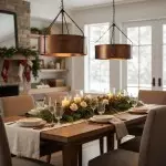 Ojaswi Rustic Bronze Industrial Pendant Light with Drum Shade