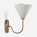 Xanthippe Farmhouse Linen Fabric Wall Sconce