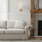 Xanthippe Farmhouse Linen Fabric Wall Sconce