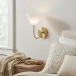 Xanthippe Farmhouse Linen Fabric Wall Sconce