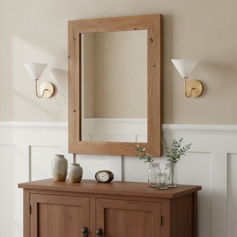 Xanthippe Farmhouse Linen Fabric Wall Sconce