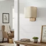 Ondine Modern Linen Fabric Shade Wall Sconce