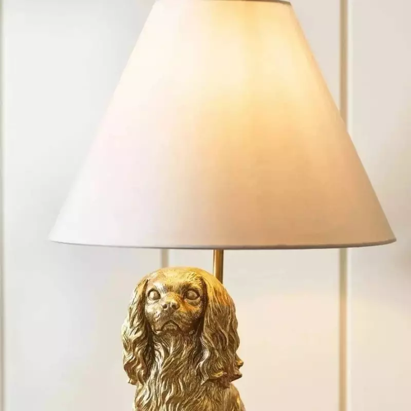 Aurea Unique Animal Table Lamp - Dog Sculptural Accent Lighting for Bedroom & Living Room
