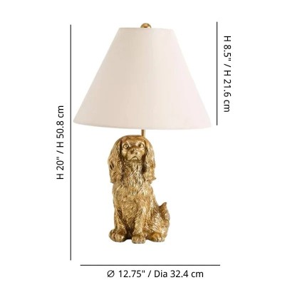 Aurea Unique Animal Table Lamp - Dog Sculptural Accent Lighting for Bedroom & Living Room