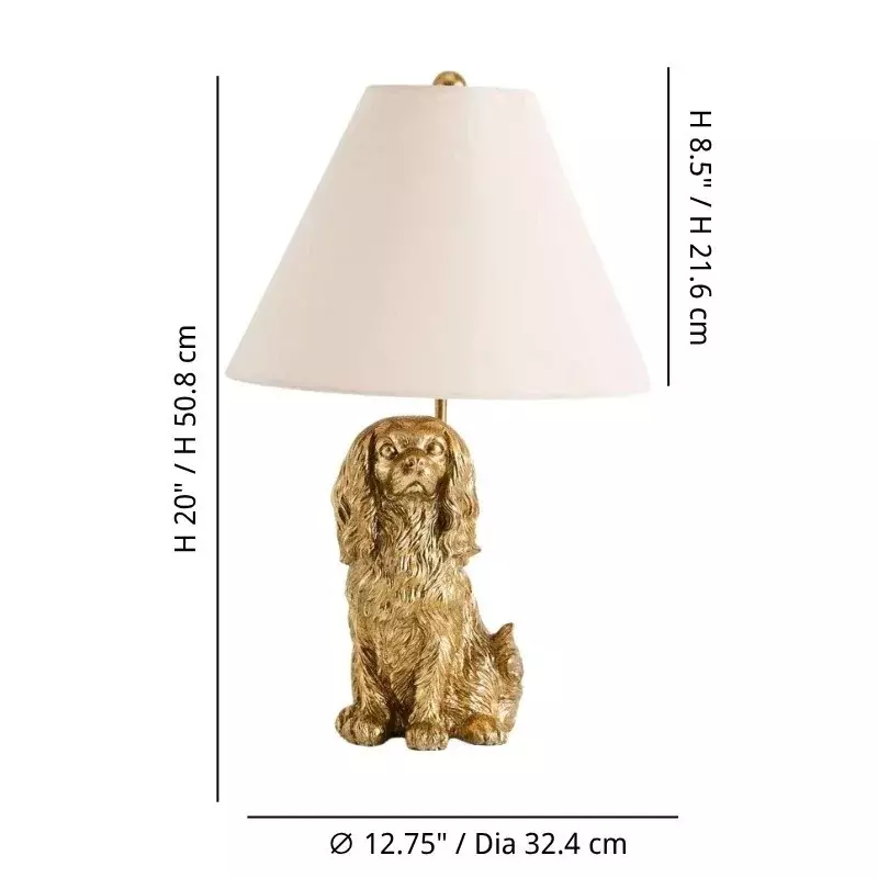 Aurea Unique Animal Table Lamp - Dog Sculptural Accent Lighting for Bedroom & Living Room