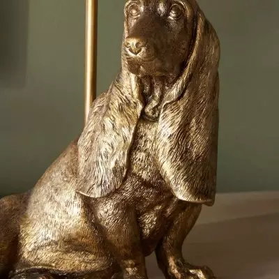 Aurea Unique Animal Table Lamp - Dog Sculptural Accent Lighting for Bedroom & Living Room