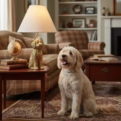 Aurea Unique Animal Table Lamp - Dog Sculptural Accent Lighting for Bedroom & Living Room