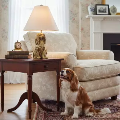 Aurea Unique Animal Table Lamp - Dog Sculptural Accent Lighting for Bedroom & Living Room