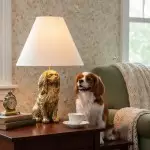 Aurea Unique Animal Table Lamp - Dog Sculptural Accent Lighting for Bedroom & Living Room