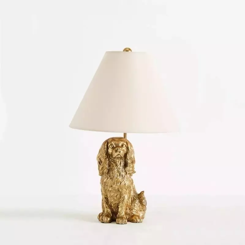 Aurea Unique Animal Table Lamp - Dog Sculptural Accent Lighting for Bedroom & Living Room