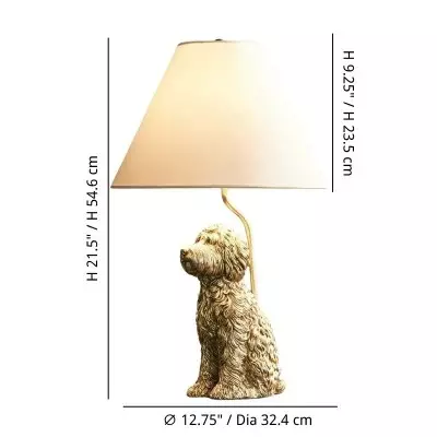 Aurea Unique Animal Table Lamp - Dog Sculptural Accent Lighting for Bedroom & Living Room