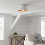 Caelith Modern Round Wood Flush Mount Ceiling Fixture