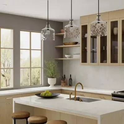 Tydon Minimalist Water Ripple Glass Pendant Light