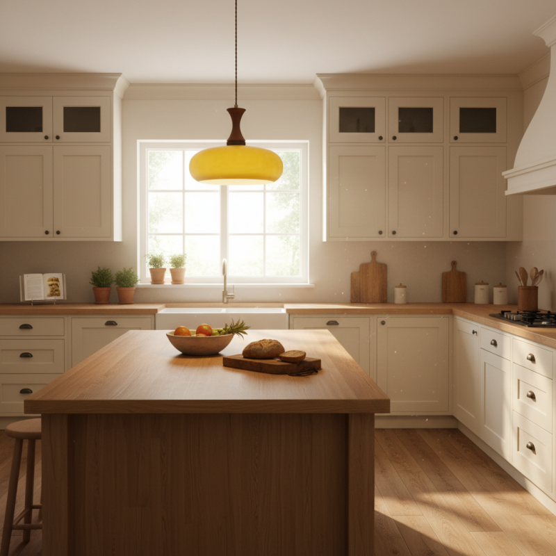 Nyxaris Vintage Bauhaus Round Glass Pendant Light