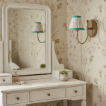 Orphelyx French Brass Fabric Shade Sconce Light