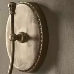 Orphelyx French Brass Fabric Shade Sconce Light