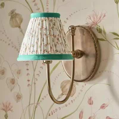 Orphelyx French Brass Fabric Shade Sconce Light