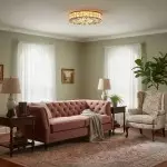 Eiridian Vintage Tiffany Stained Glass Flush Mount Ceiling Light