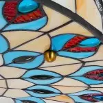 Eiridian Vintage Tiffany Stained Glass Flush Mount Ceiling Light