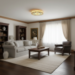 Eiridian Vintage Tiffany Stained Glass Flush Mount Ceiling Light