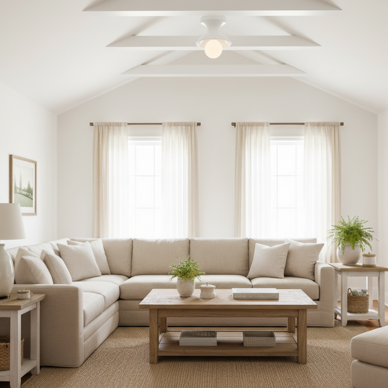 Lunavel Modern Ceramic Surface Mount Ceiling Light Fixture