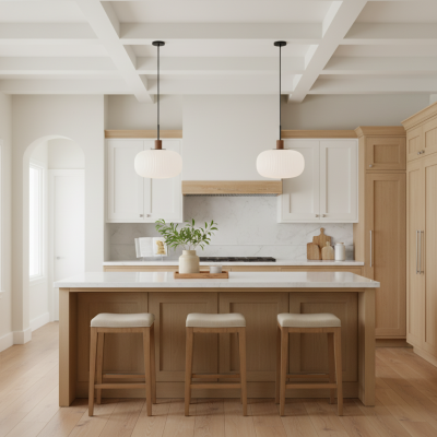 Aetheryn Nordic Ribbed Glass Pendant Lamp