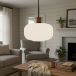 Aetheryn Nordic Ribbed Glass Pendant Lamp