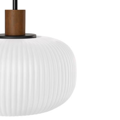 Aetheryn Nordic Ribbed Glass Pendant Lamp