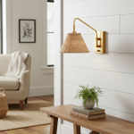 Syloria Modern Adjustable Rattan Wall Light