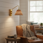 Syloria Modern Adjustable Rattan Wall Light